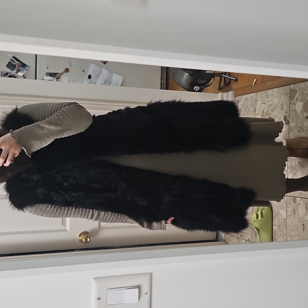 Elegant Black Real Fur Vest